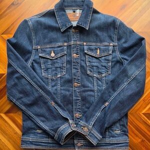 7 For All Mankind Denim Trucker Jacket - Mens Small